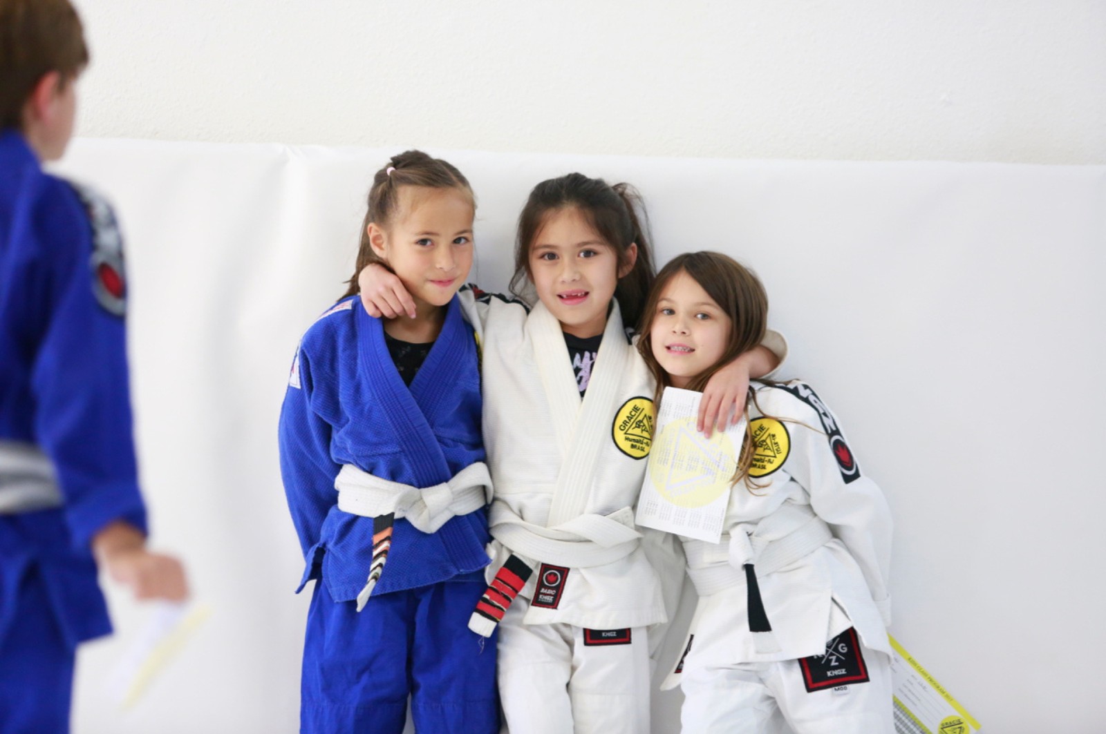 Martial arts instructor with kids