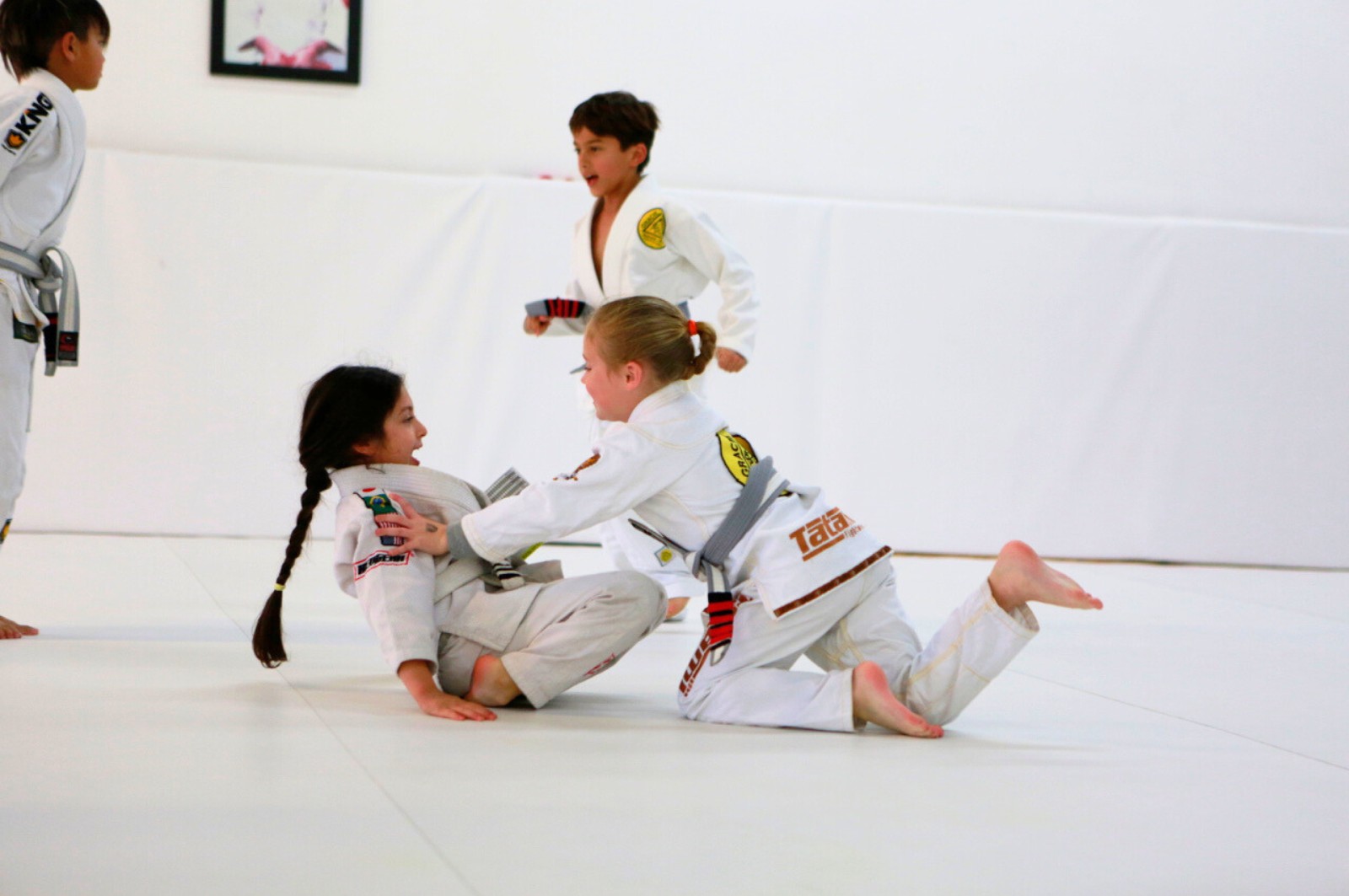 Martial arts instructor with kids