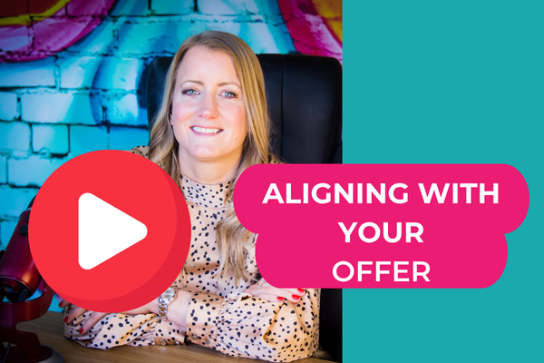 YouTube thumbnail with a photo of Helen Tudor and the text "Aligning With Your Offer" YouTube thumbnail with a photo of Helen Tudor and the text "Aligning With Your Offer"