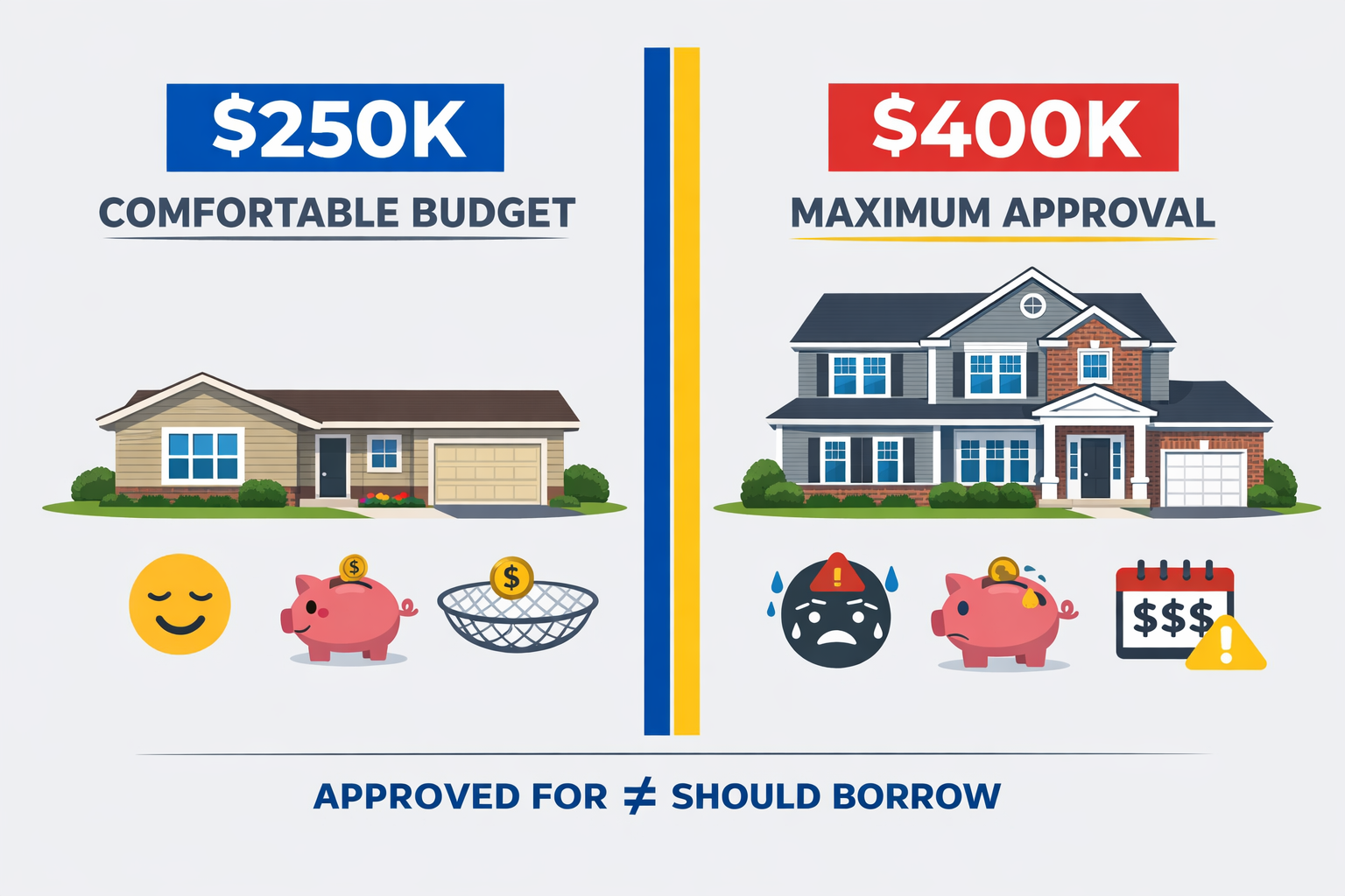 comfortable budget vs maximum approval