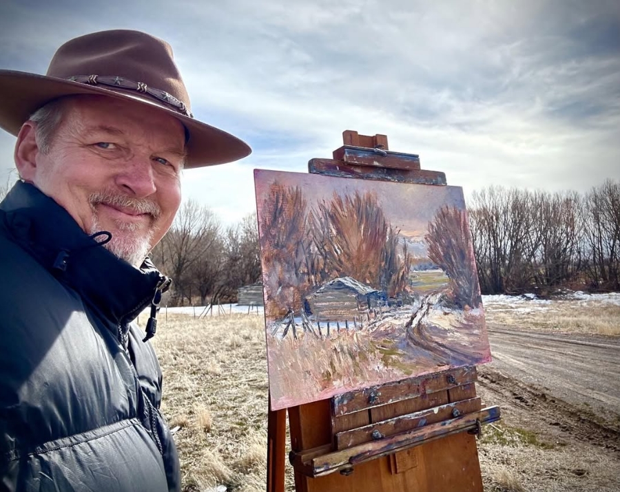 artist thomas van stein en plain air painting whose work is now on display at create gallery and frames a fine art gallery and custom frame shop in garden city idaho artist thomas van stein en plain air painting whose work is now on display at create gallery and frames a fine art gallery and custom frame shop in garden city idaho