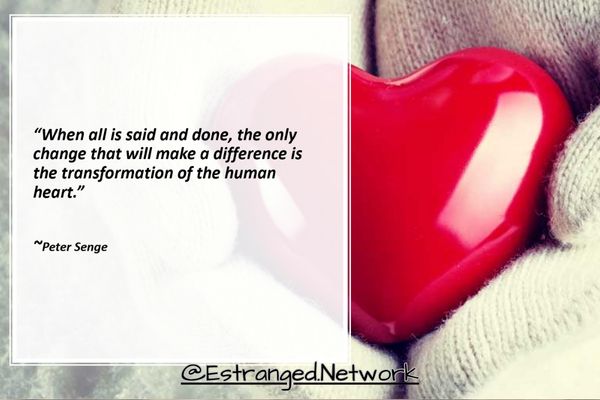 heart in mittens with peter senge quote