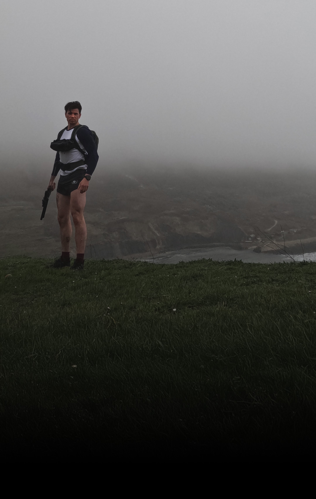 Man stood in mist