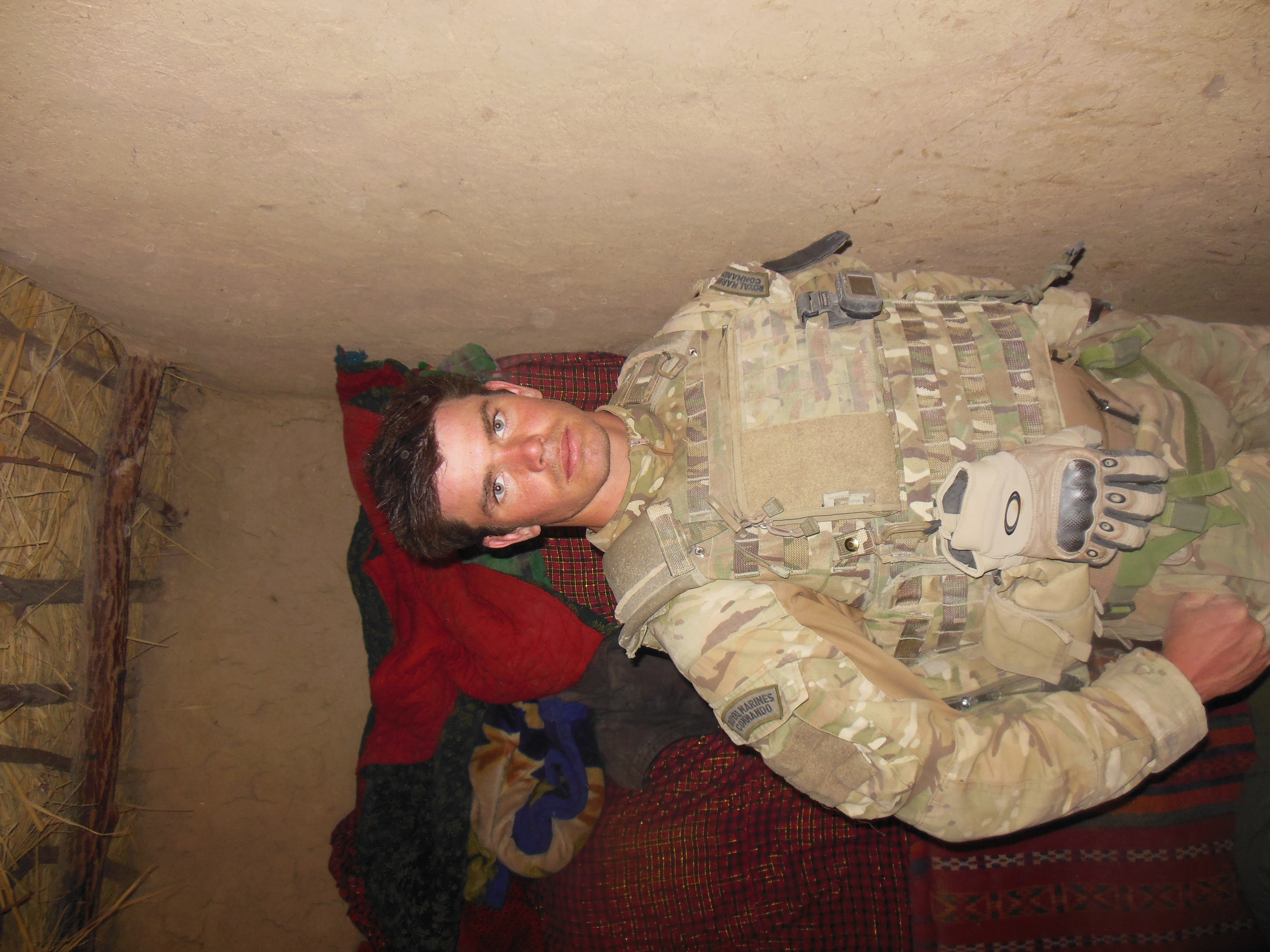 A soldier, the author, in helmand province. 