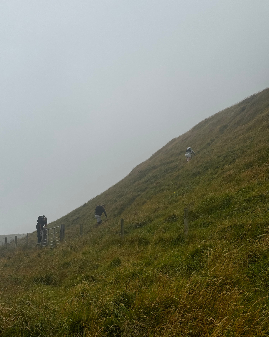 STEEP hill in fog