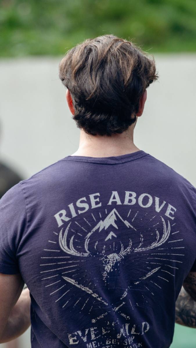 Back of man
