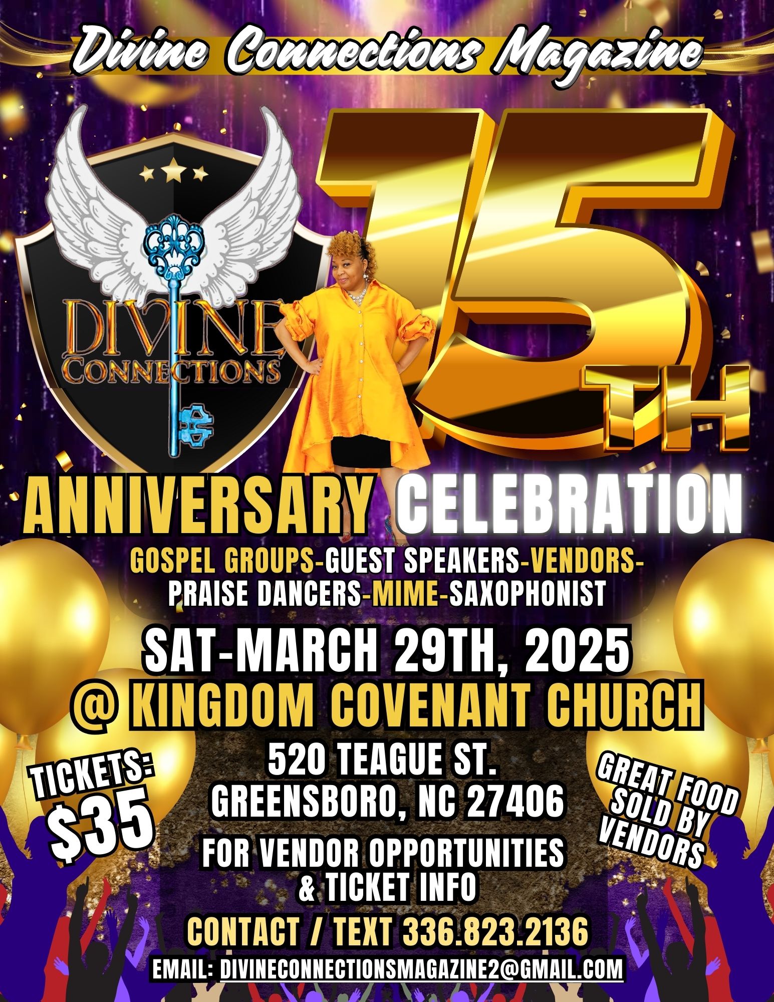 Attendee - Register to attend Divine Connections 15th Magazine Anniversary Event 