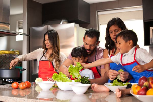 family cooking together family cooking together