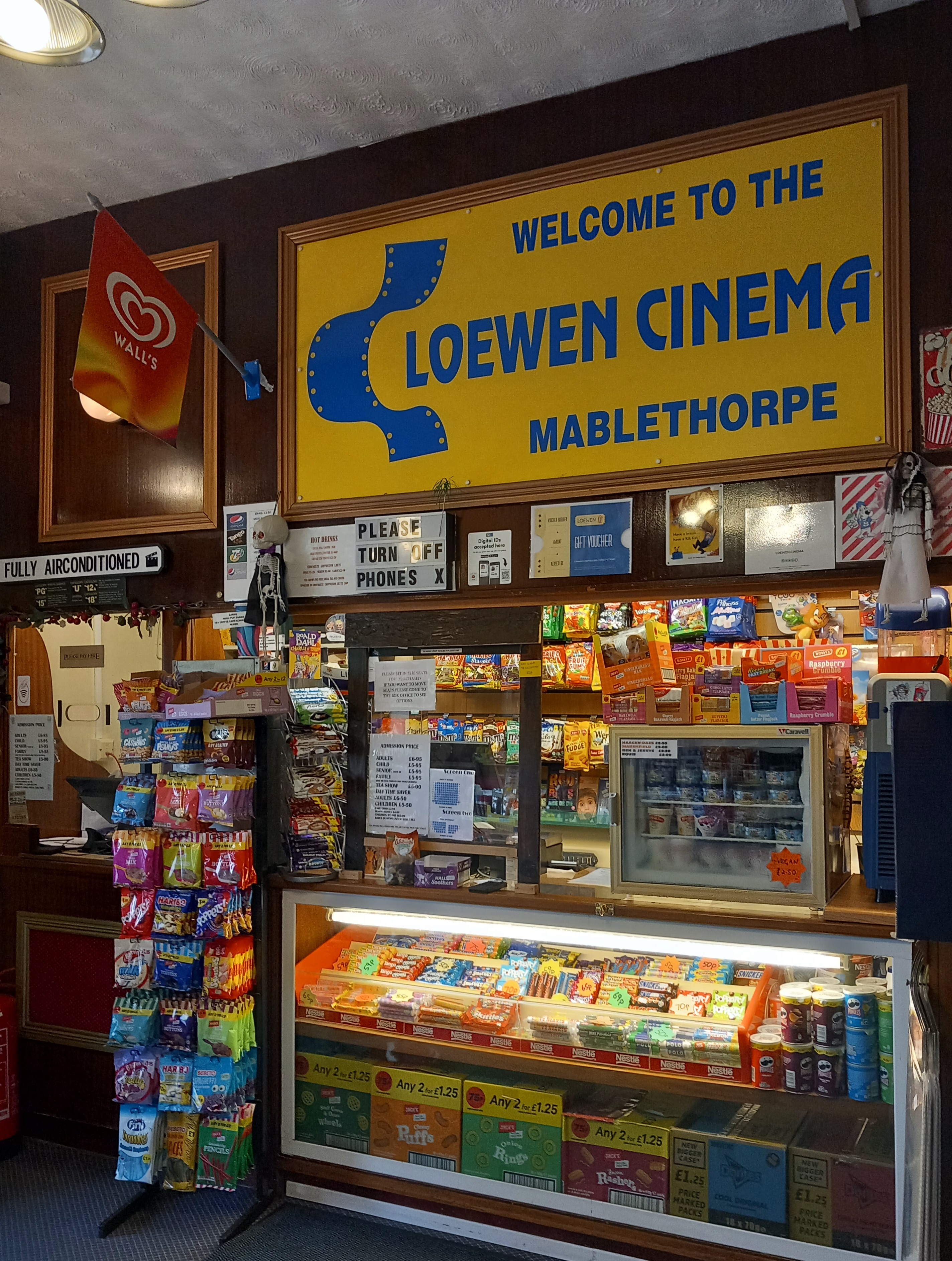 The box office of the Loewen Cinema The box office of the Loewen Cinema