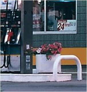 Pipe guards help protect gasoline dispensers, light poles and other equipment or property from damage.