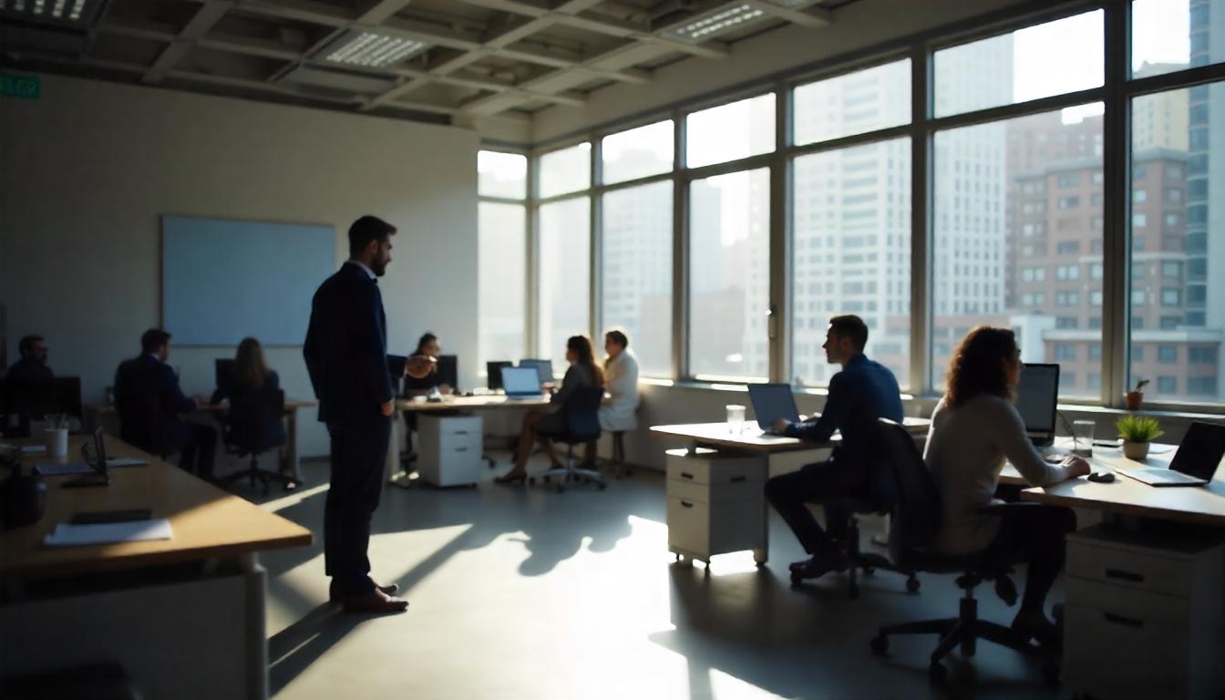 Ambiente laboral eficiente tras aplicar inteligencia artificial en empresas de forma estratégica.
