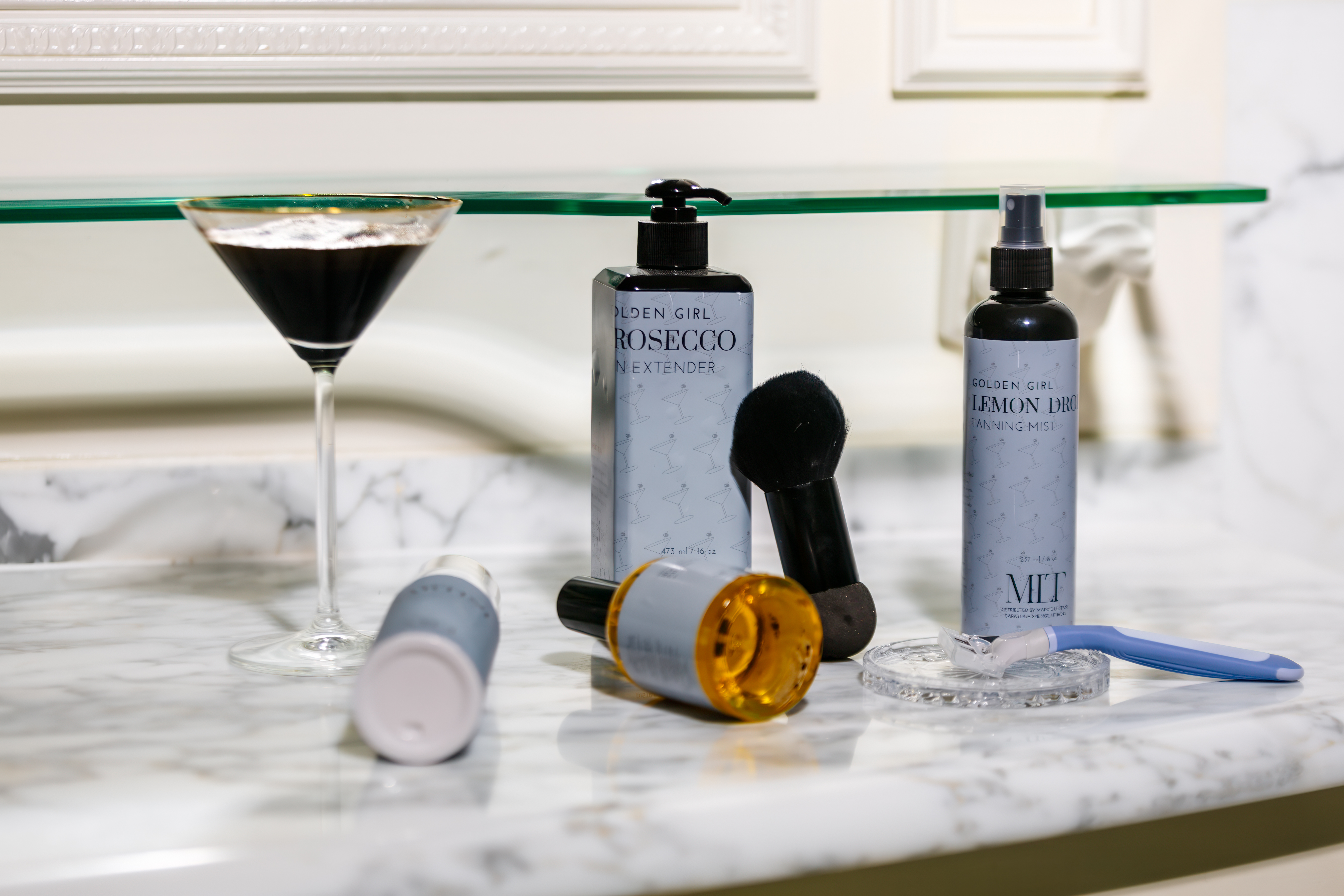 spray tan artist branding shoot