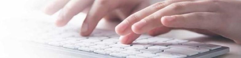 Typing hands background