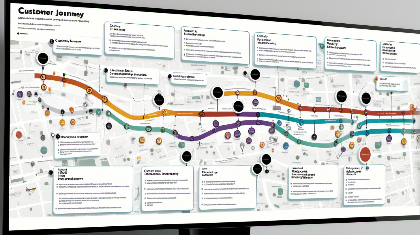 Customer journey map showcasing touchpoints, illustrating the strategic approach to customer centricity in business.