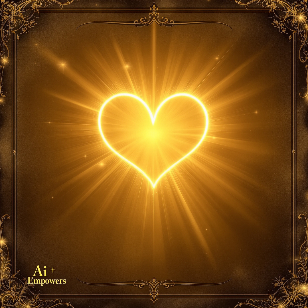 A glowing heart