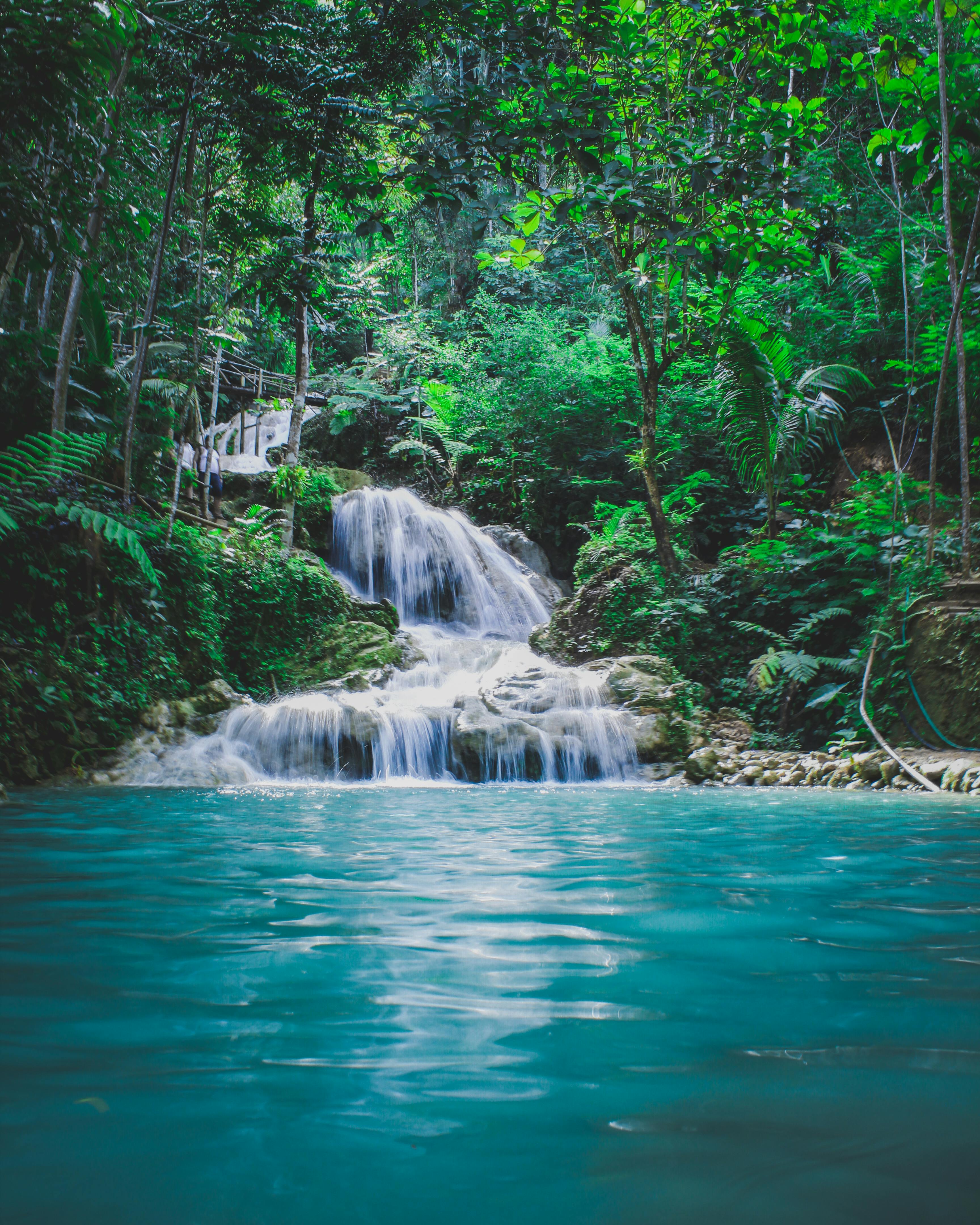 majestic tropical waterfall
