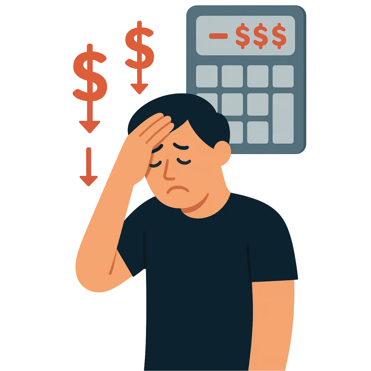 Losing money icon