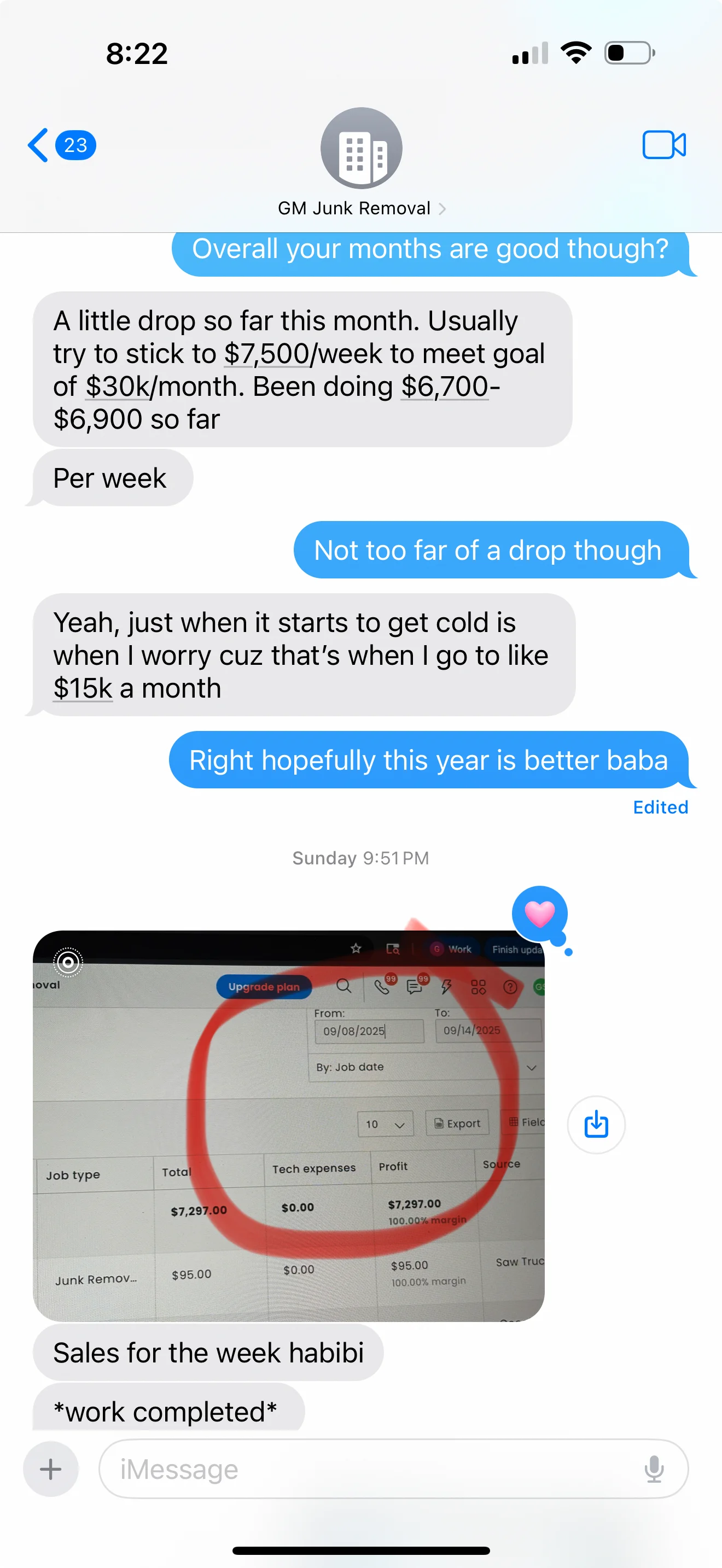 Customer testimonial screenshot