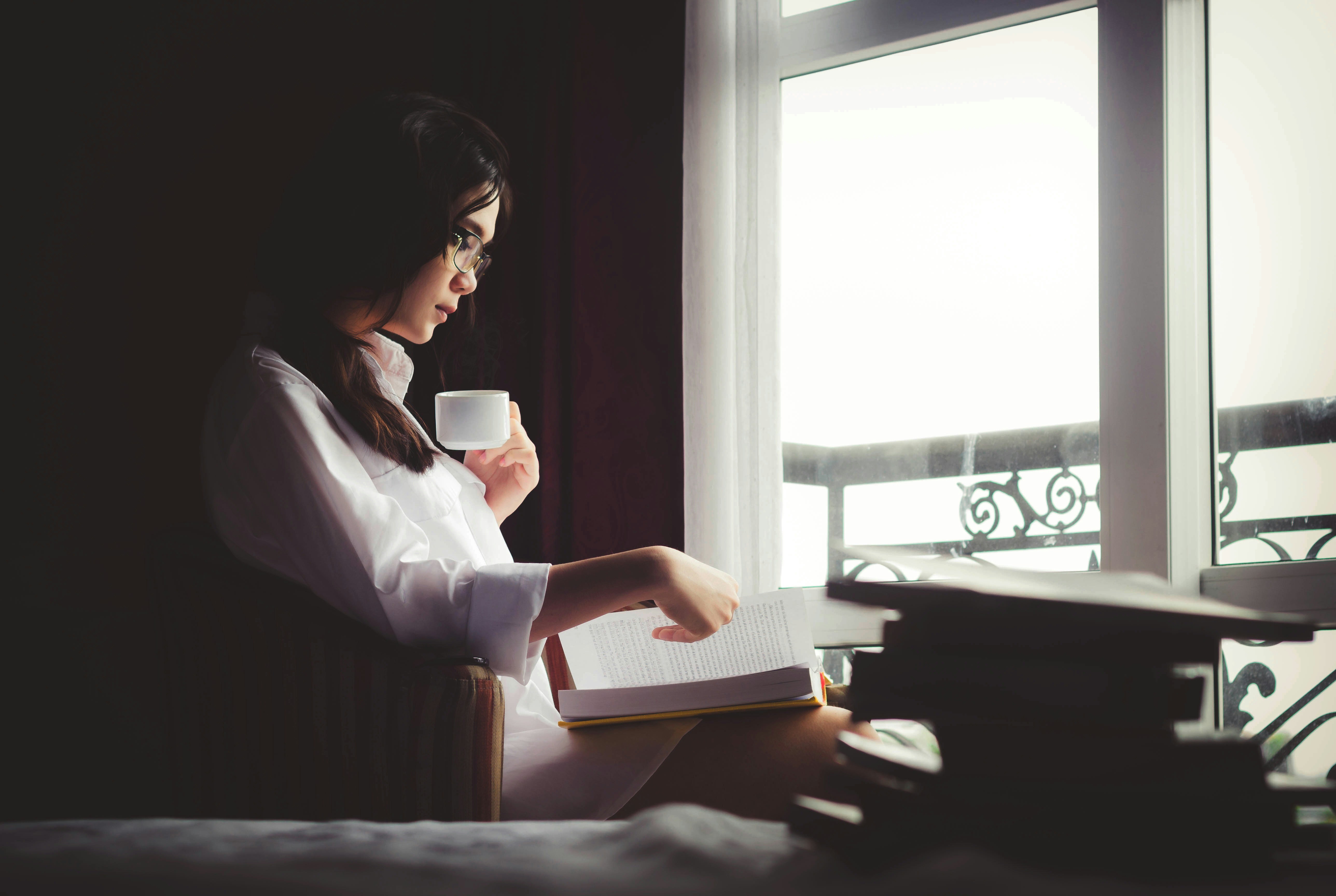 Quiet daily moment that builds self-trust—morning light, journal, and calm scene