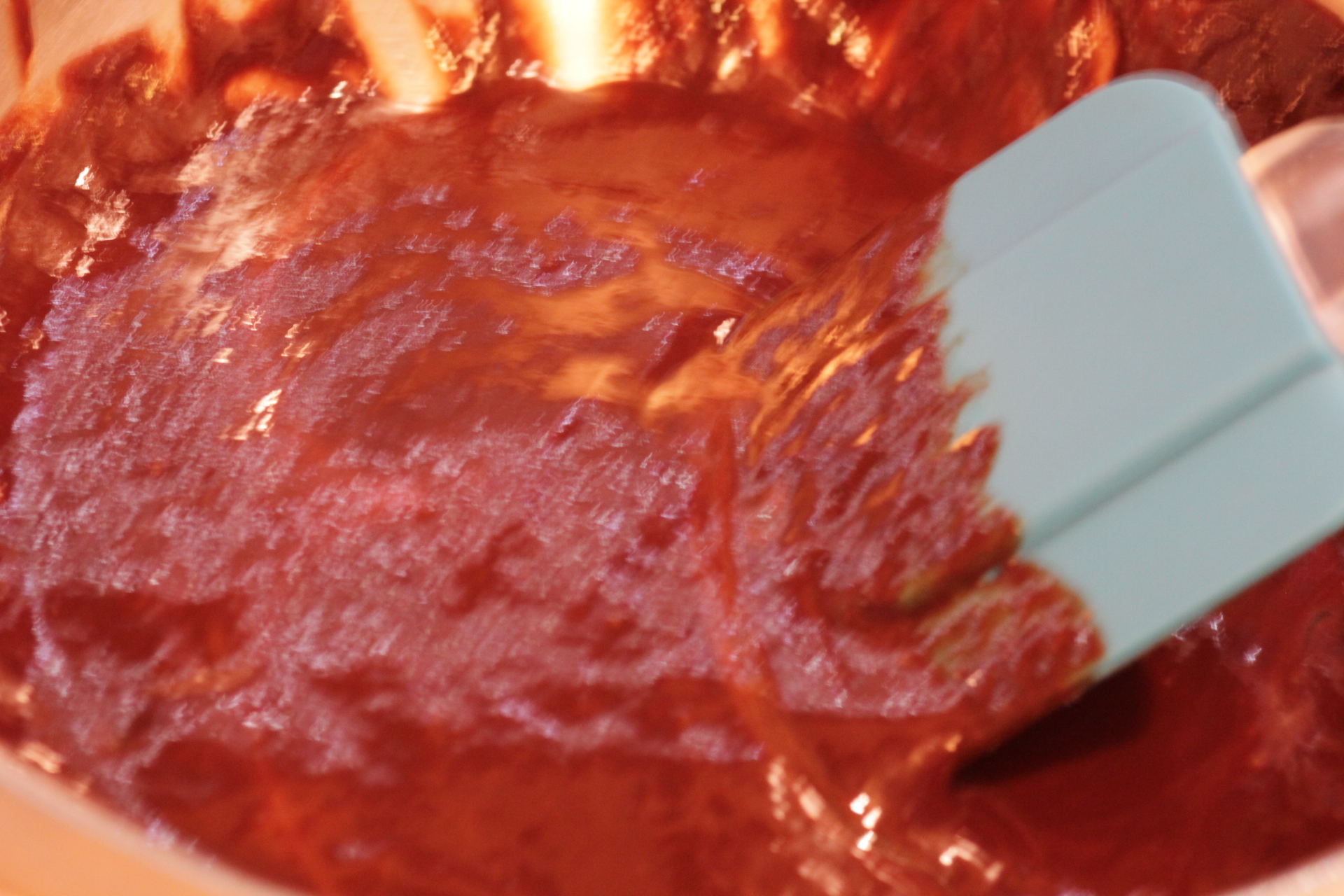 Stirring the batter Stirring the batter