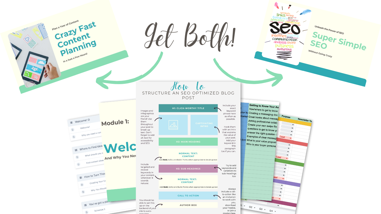 An image of the two courses available in the Super Simple SEO Bundle An image of the two courses available in the Super Simple SEO Bundle
