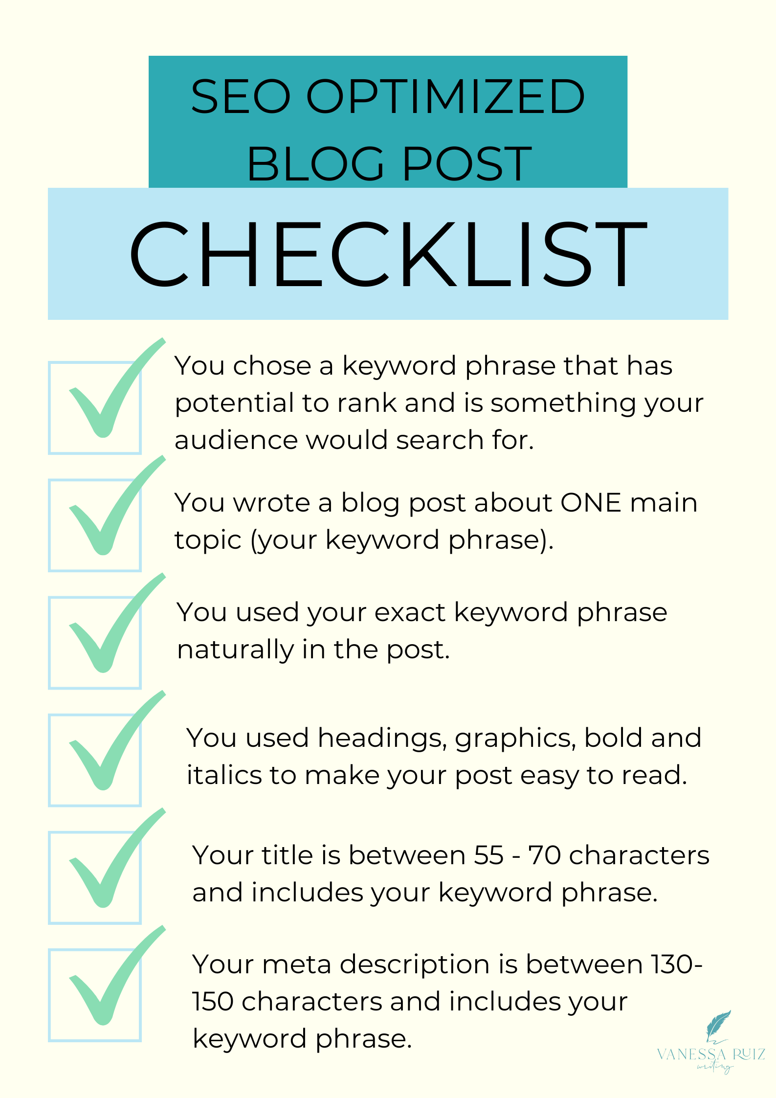 A checklist for SEO friendly blog posts for beginners A checklist for SEO friendly blog posts for beginners