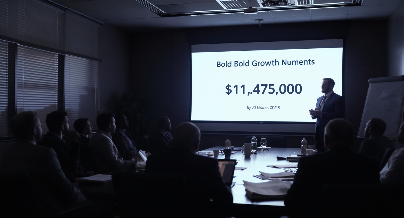 Photo of CEO staging and giving bold predictions and underdelivers