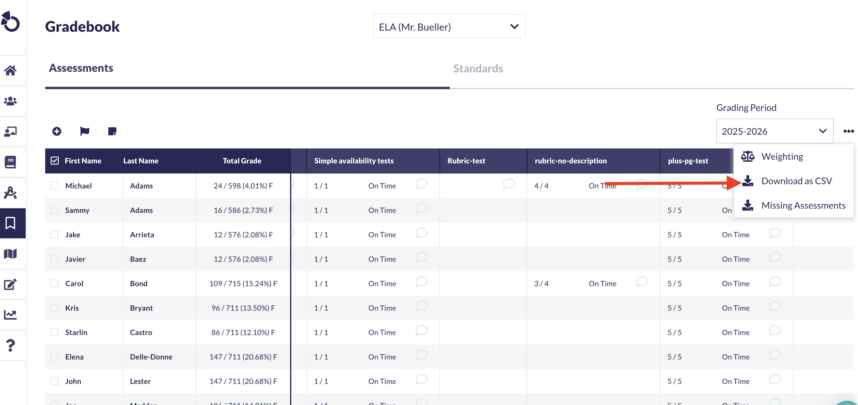 Otus Download as CSV Button Otus Download as CSV Button