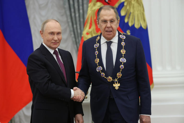 Russian President Vladimir Putin and Foreign Minister Sergei Lavrov during a Kremlin meeting — Moscow denies reports of a fallout after failed US talks. Russian President Vladimir Putin and Foreign Minister Sergei Lavrov during a Kremlin meeting — Moscow denies reports of a fallout after failed US talks.