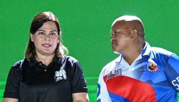 “Vice President Sara Duterte in a Nov. 13 press conference addressing President Marcos Jr.’s statement on flood-control corruption.” “Vice President Sara Duterte in a Nov. 13 press conference addressing President Marcos Jr.’s statement on flood-control corruption.”