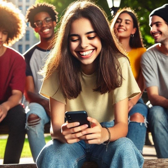Teen Girl on Phone