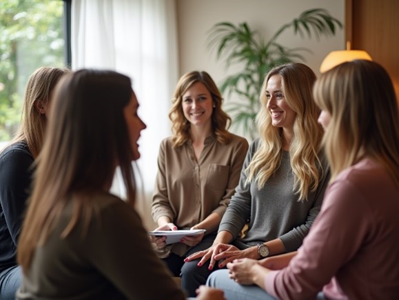 Women Talking in a Group