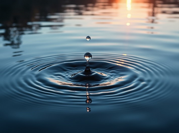 Water Droplet Ripple Effect