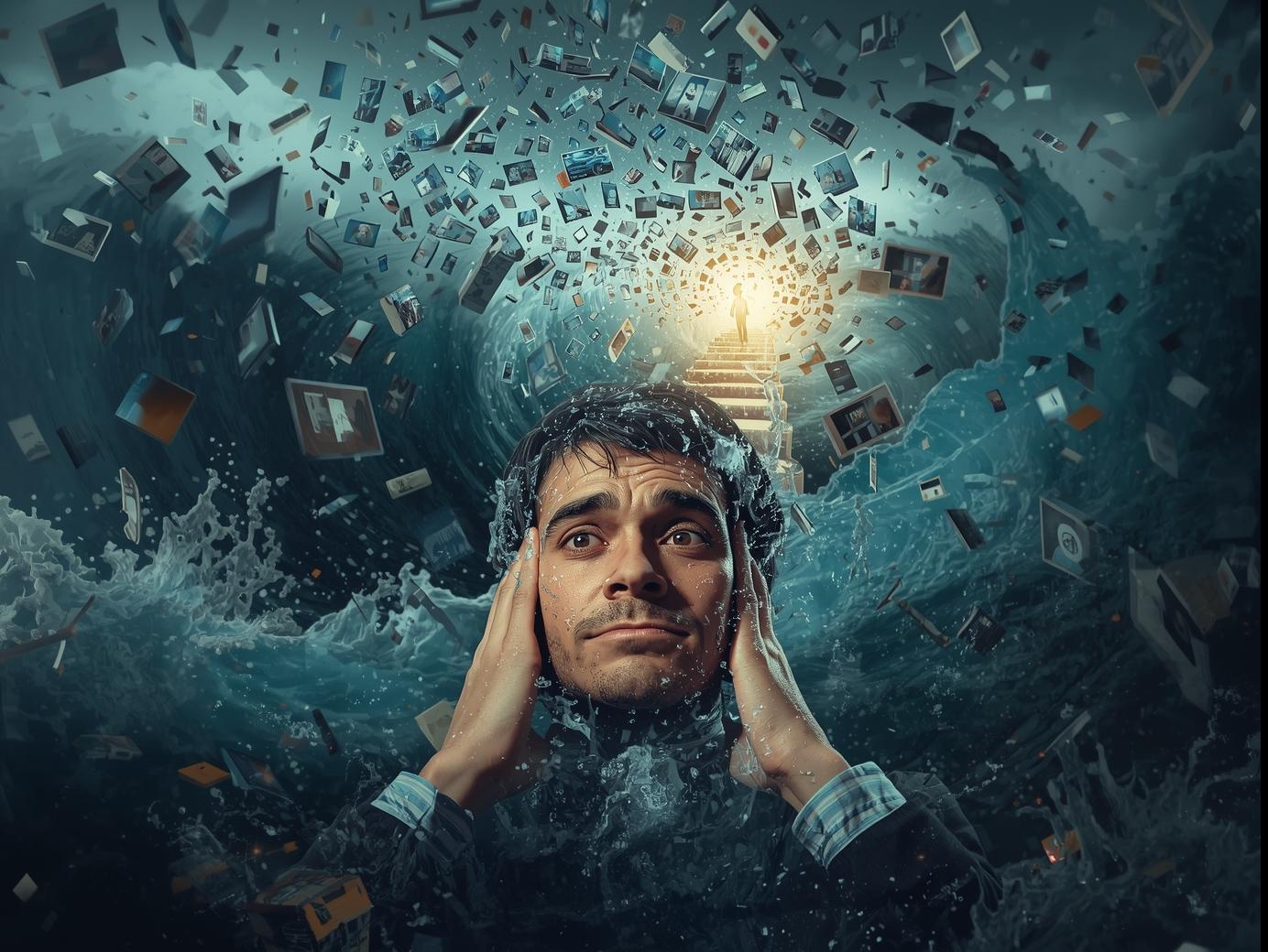 Business owners often face content overwhelm, struggling with questions like "What does my audience want?" and "How do I keep content fresh?" This leads to paralysis in content creation. The solution is to understand your client's journey from frustration to their ideal outcome. Guide them with clear, focused content strategies.