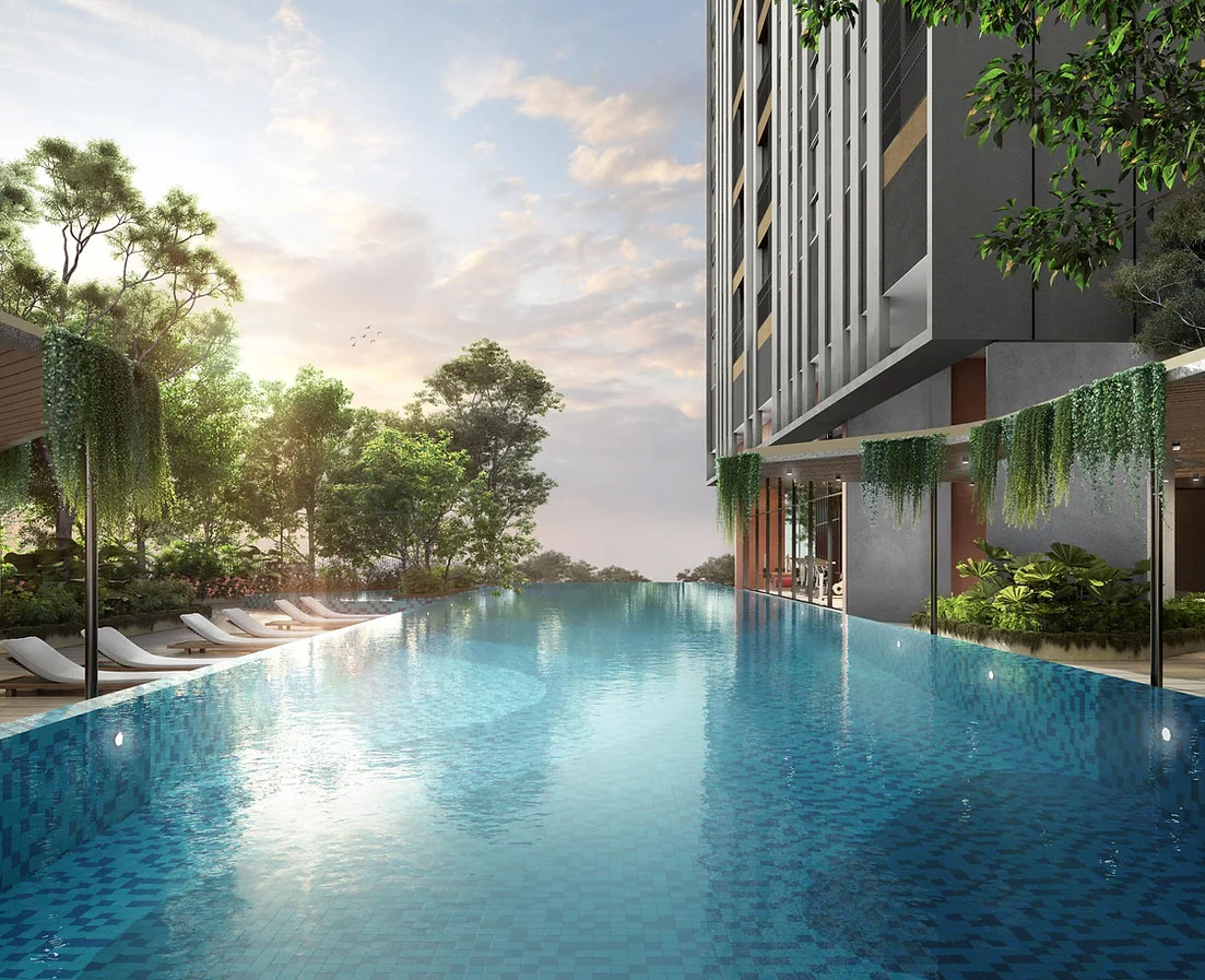 Swimming Pool View at One Seputeh by Asia Bina