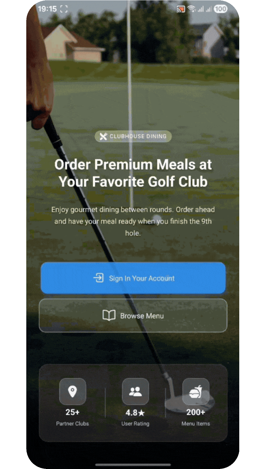 Pure Golf App Demo