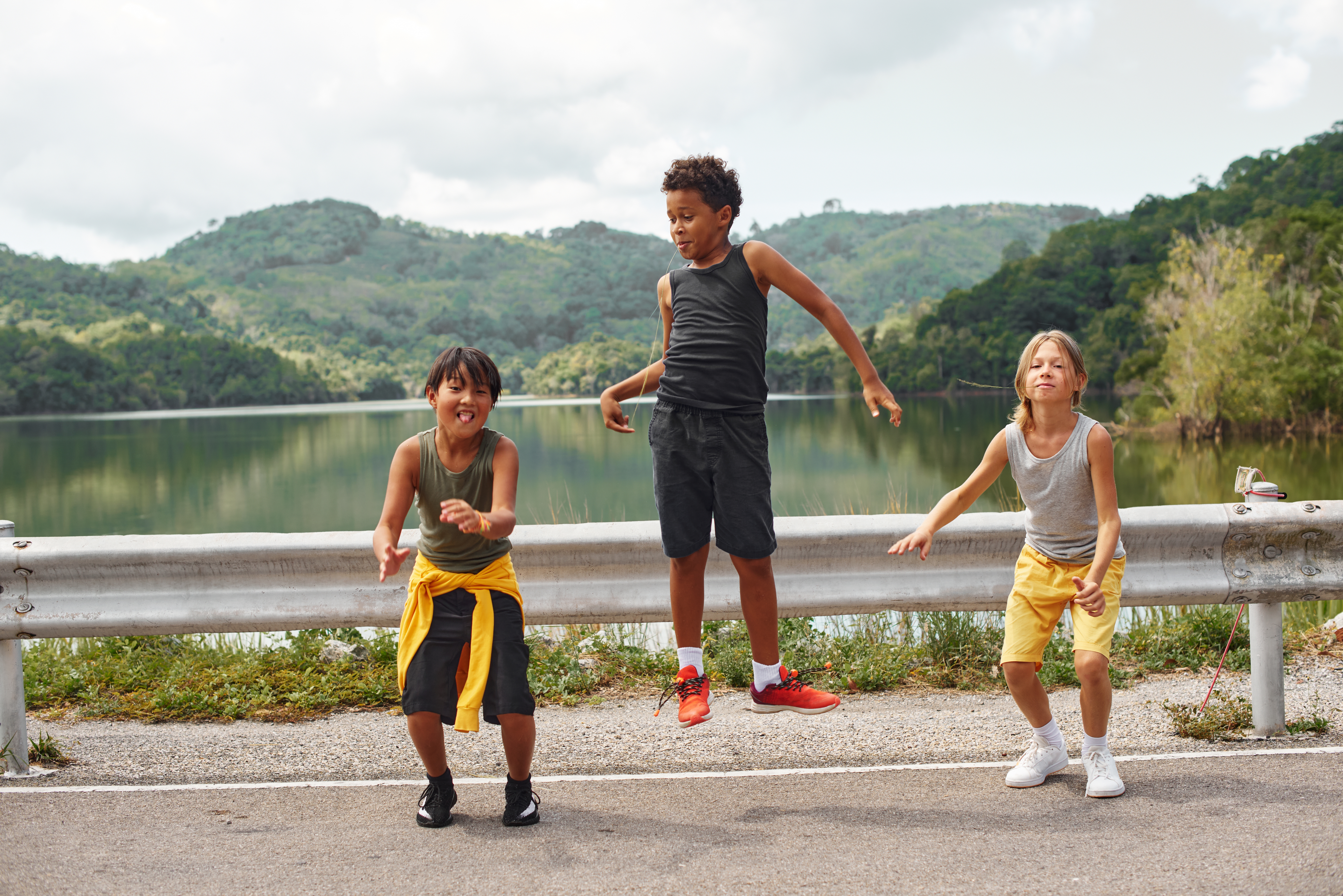 The children start their day with activities like dancing, which gives them energy. The children start their day with activities like dancing, which gives them energy.