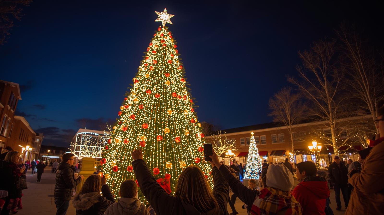 Holiday tree lighting at Stonebridge at Potomac Town Center in Prince William County.
