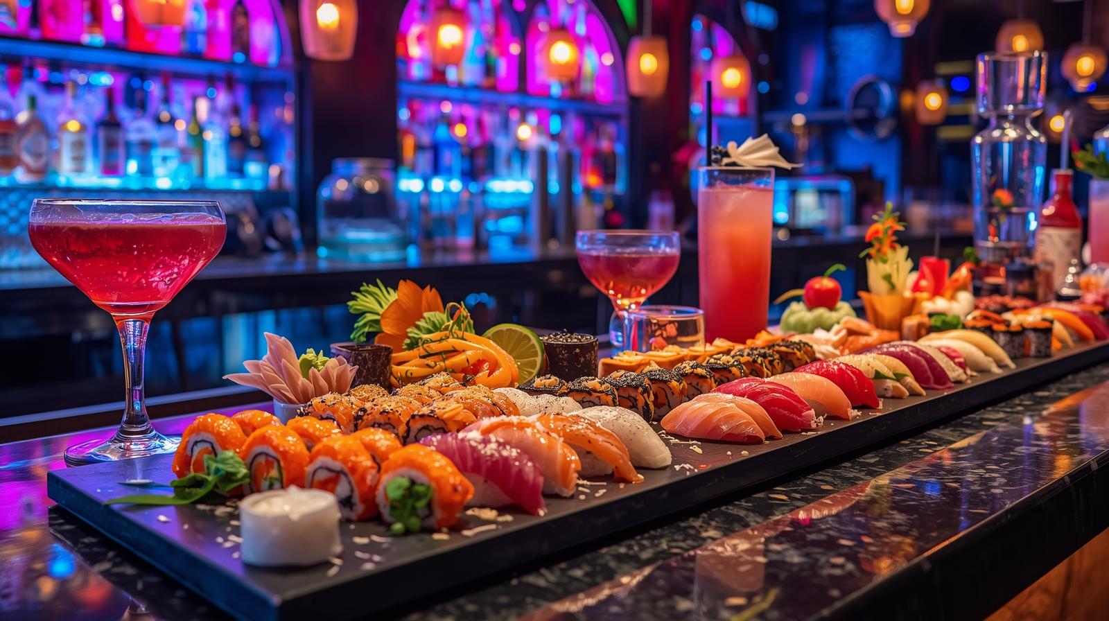 Creative sushi rolls at Sushi Rock in Arlington VA. Creative sushi rolls at Sushi Rock in Arlington VA.