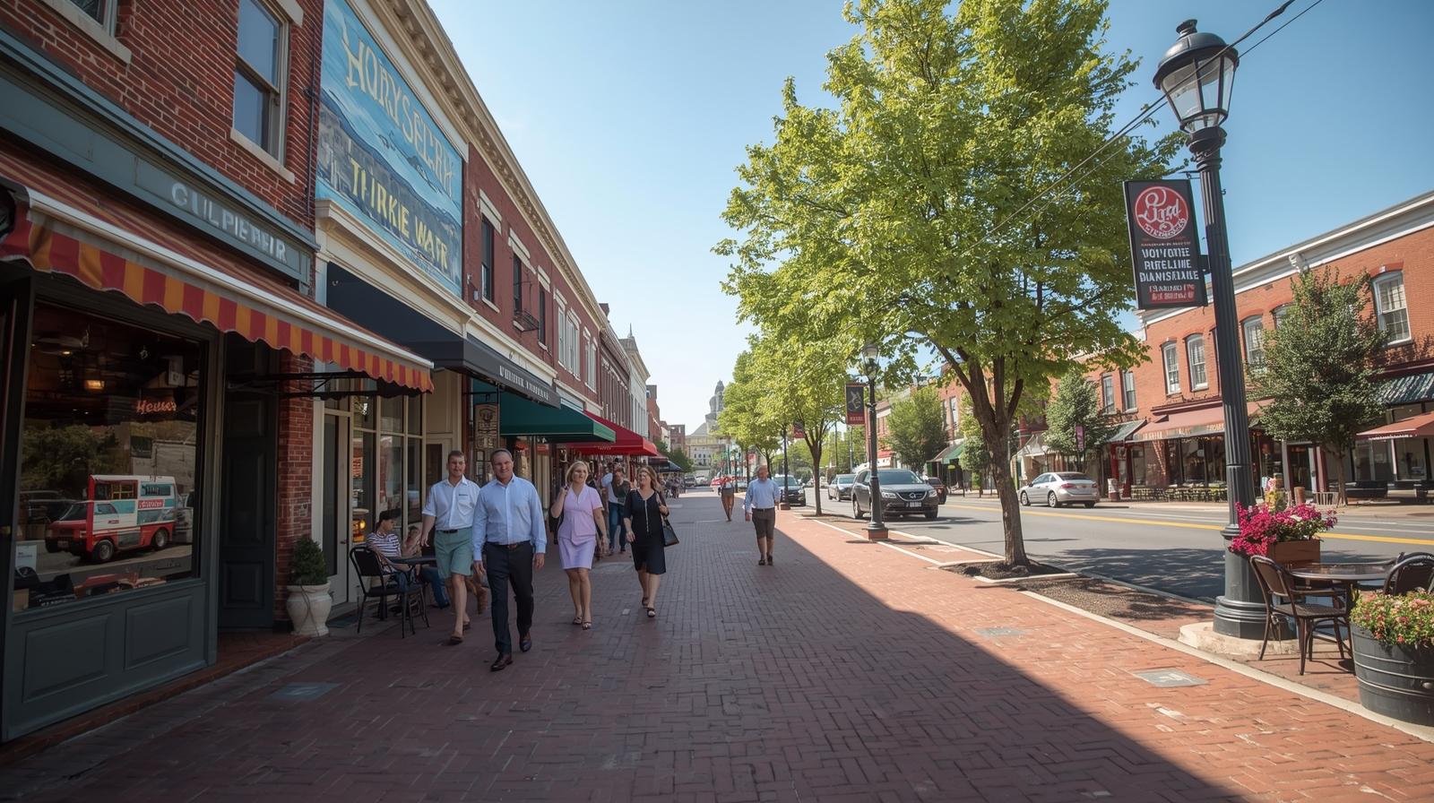 Historic downtown Culpeper VA with shops and cafes. Historic downtown Culpeper VA with shops and cafes.