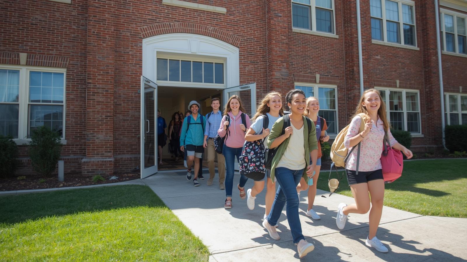Students outside a Fauquier County VA public school. Students outside a Fauquier County VA public school.
