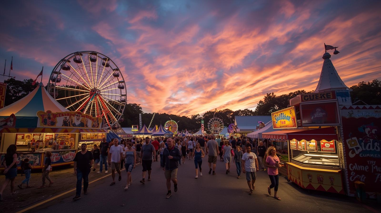 Fauquier County Fair with rides, food stands, and families. Fauquier County Fair with rides, food stands, and families.