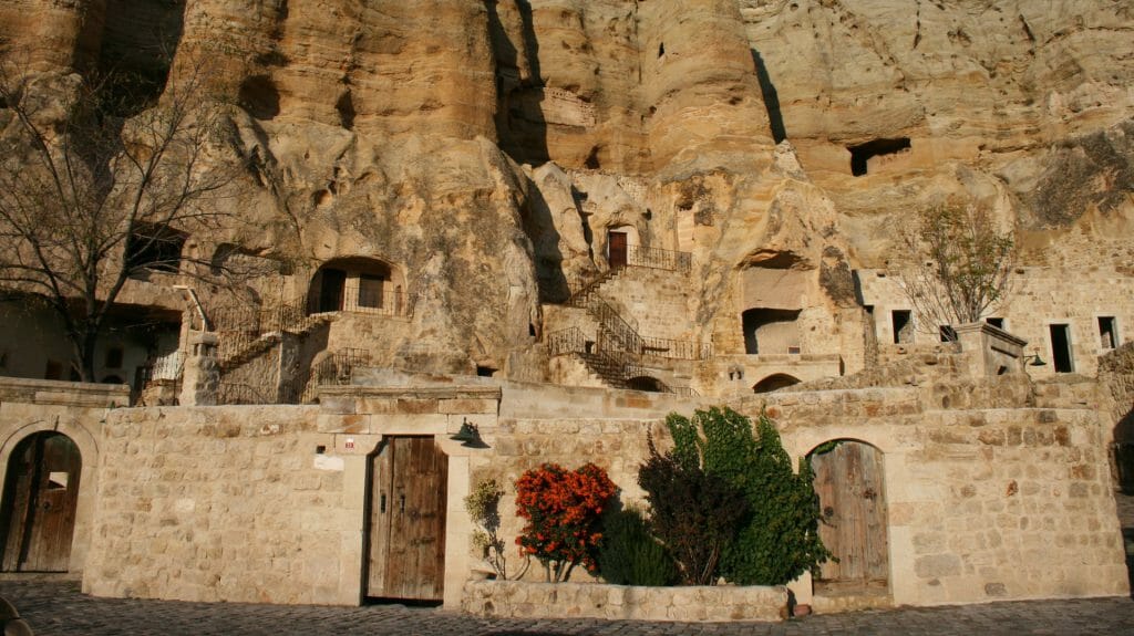 Yunak Evleri, carved into the cliffs of Cappadocia