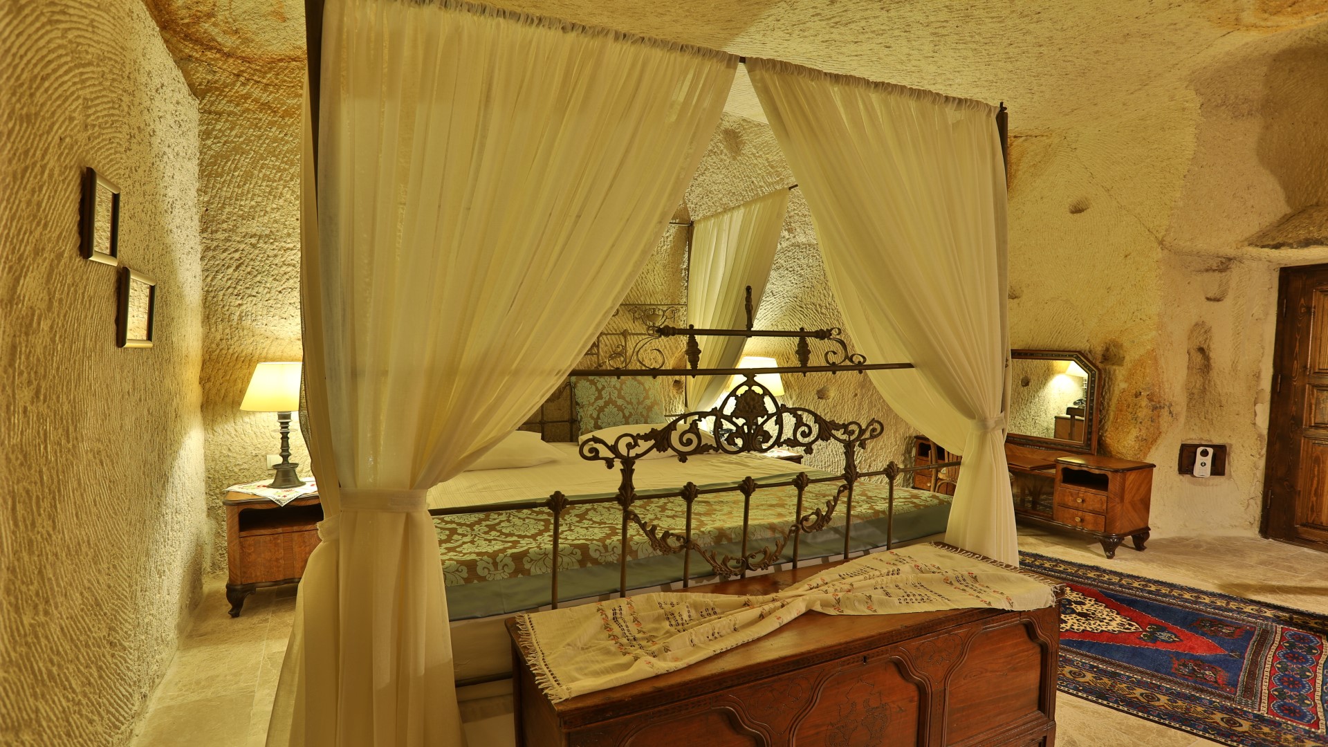 35m2 classic accommodation interior design at historic Yunak Evleri Turkey