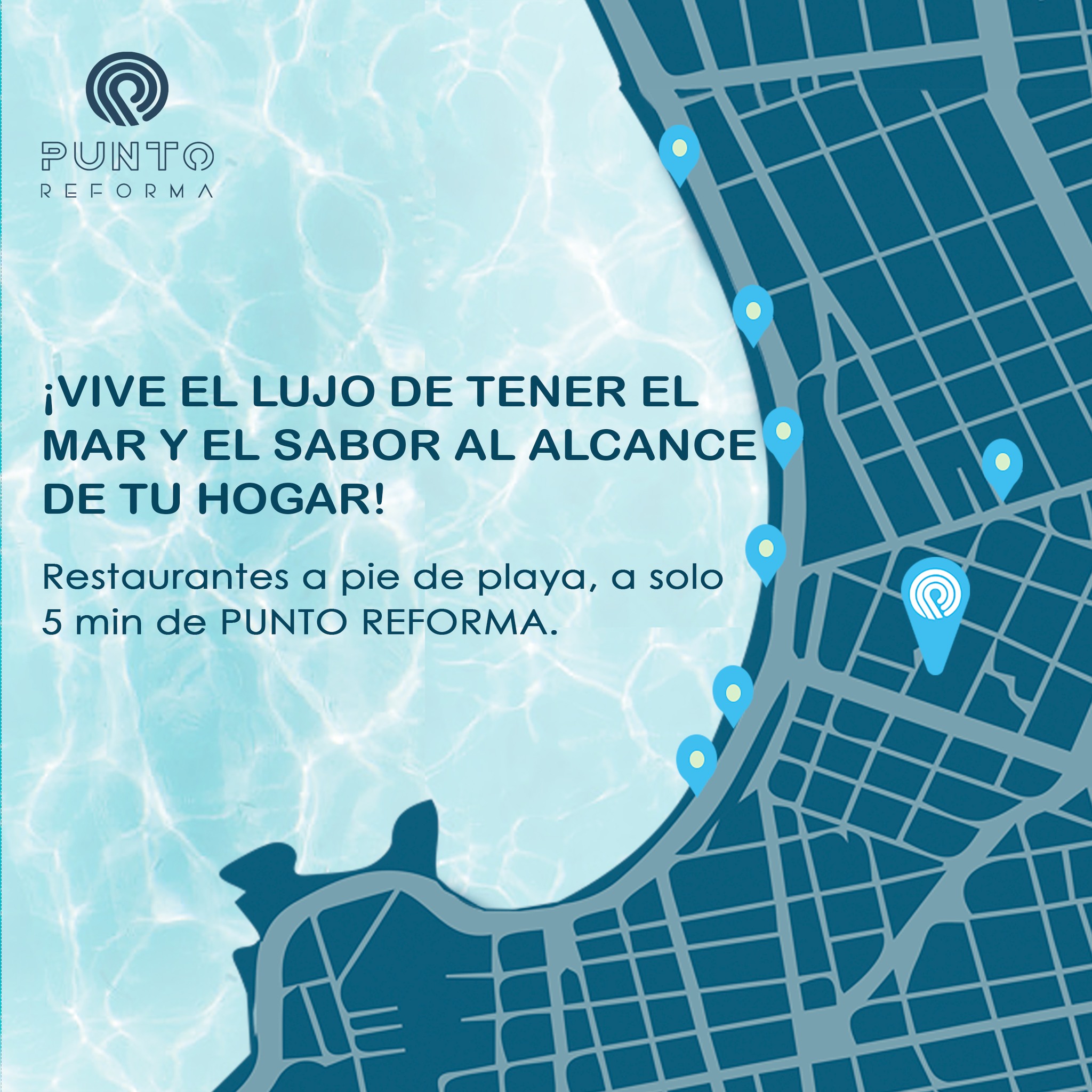 Playa y restaurantes cercanos