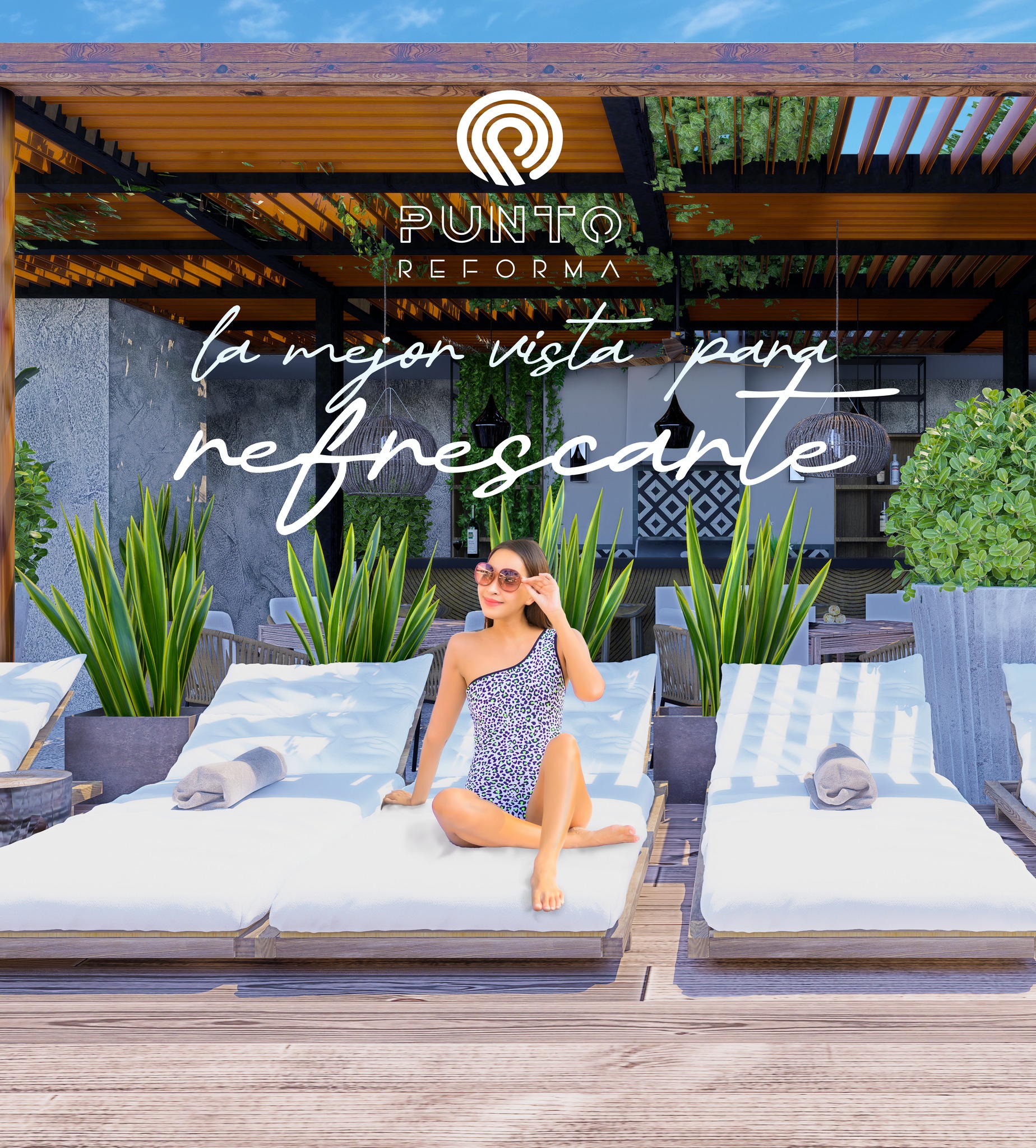 Alberca con vista al mar