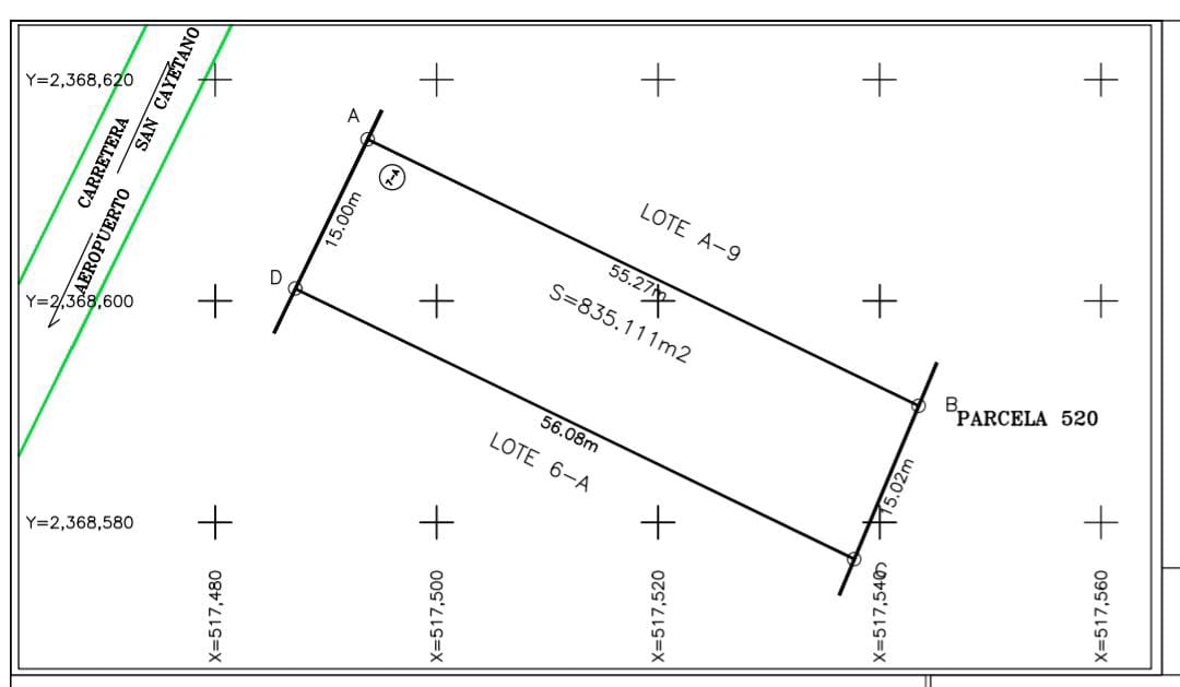 Plano perimetral del Lote A7