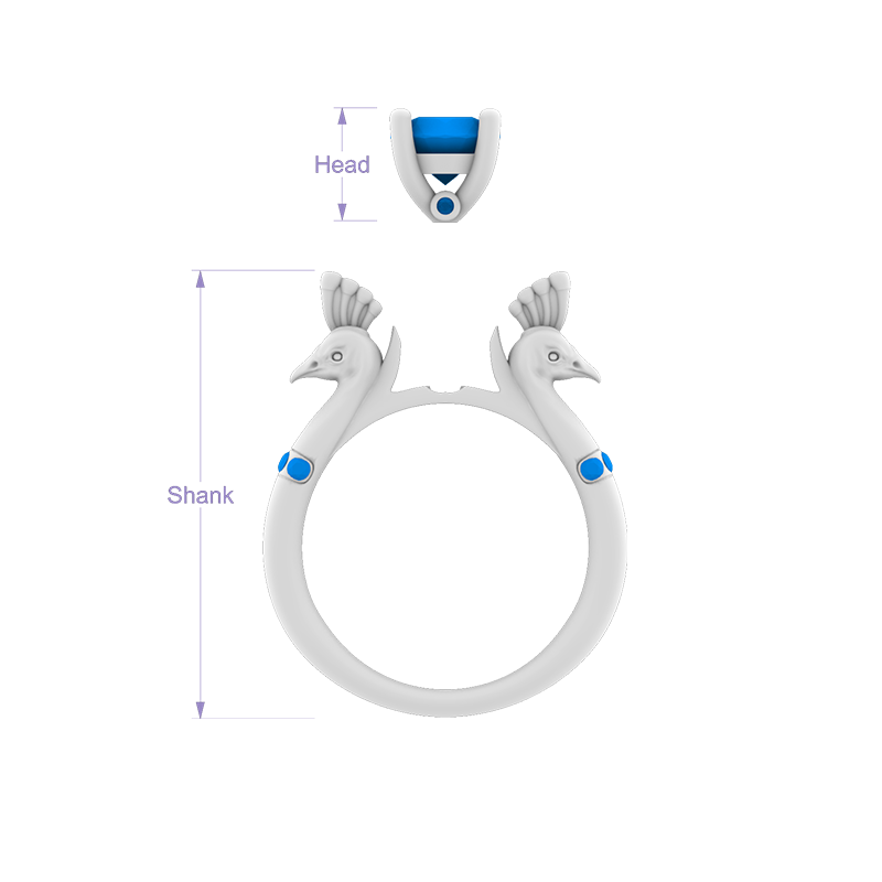 Two-part Solitaire Diamond Ring- Head and Shank Two-part Solitaire Diamond Ring- Head and Shank