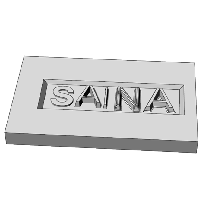 Jewellery Raised letters with different thicknesses and heights Jewellery Raised letters with different thicknesses and heights