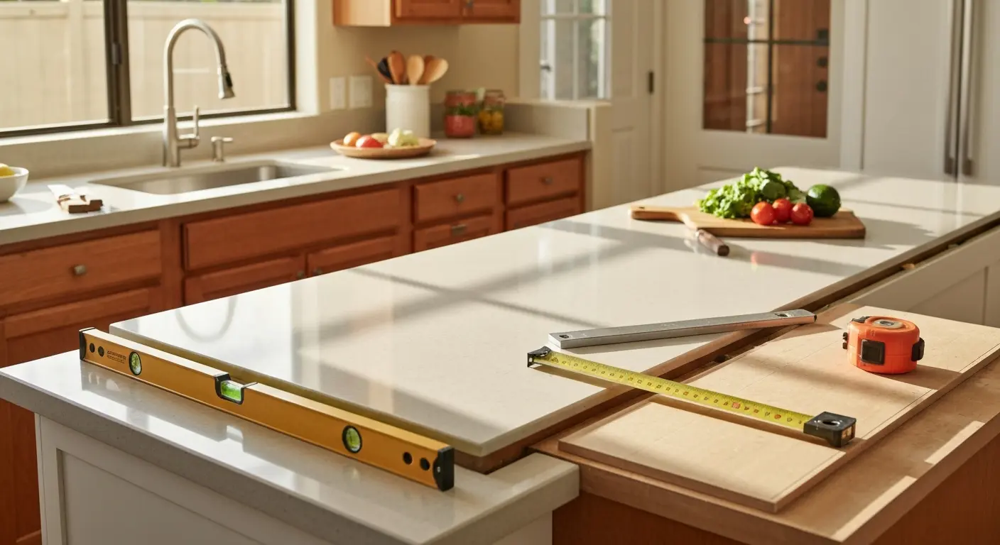 Kitchen countertop installation